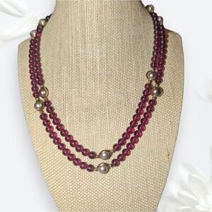 ‎Vintage 80s Avon beaded necklace